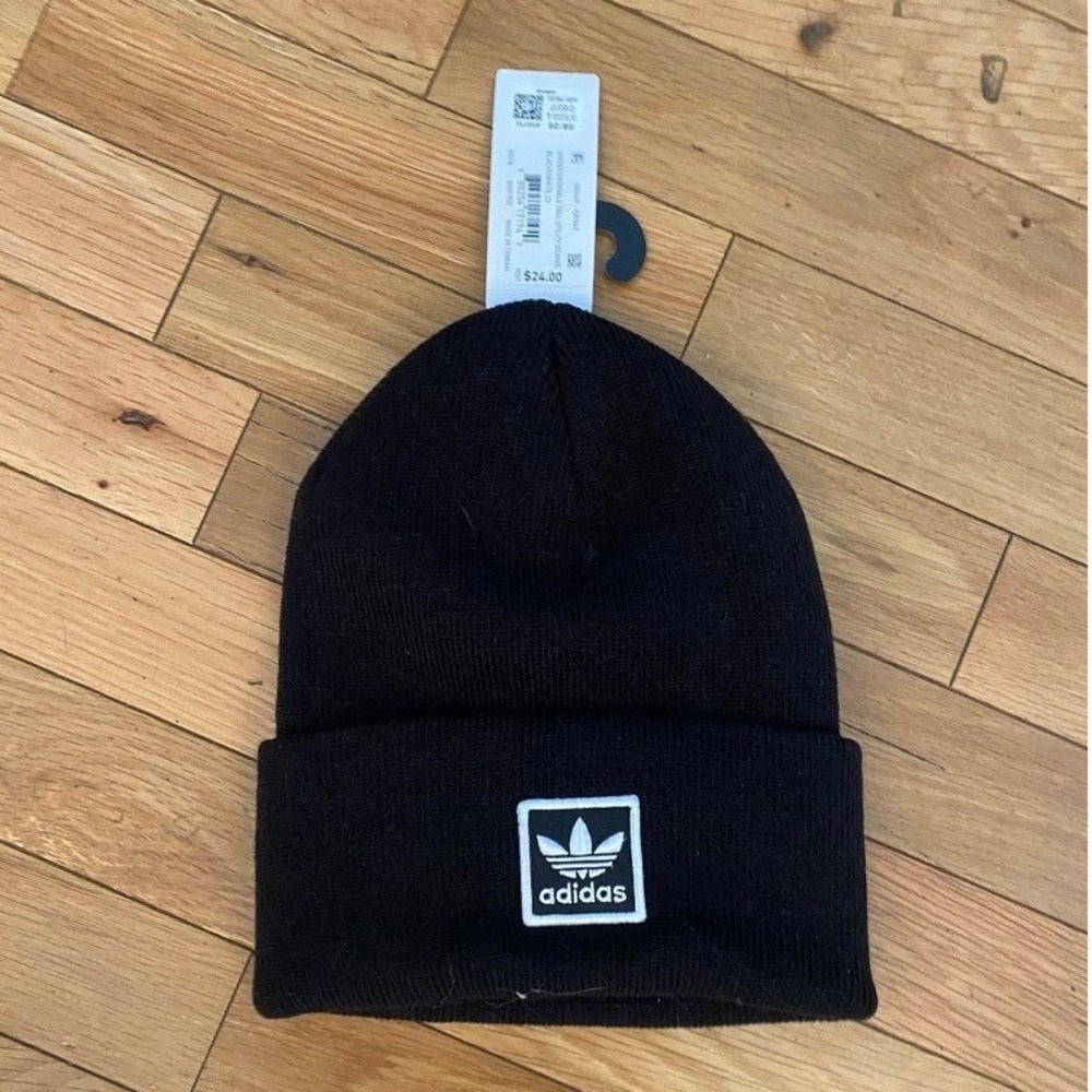 Adidas Originals Unisex Tall Utility Beanie Black White OSFA